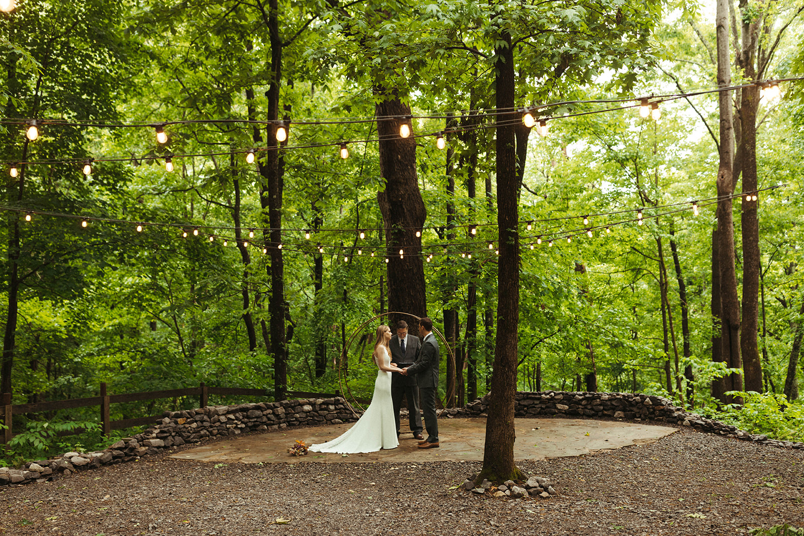 Intimate wedding in the forest