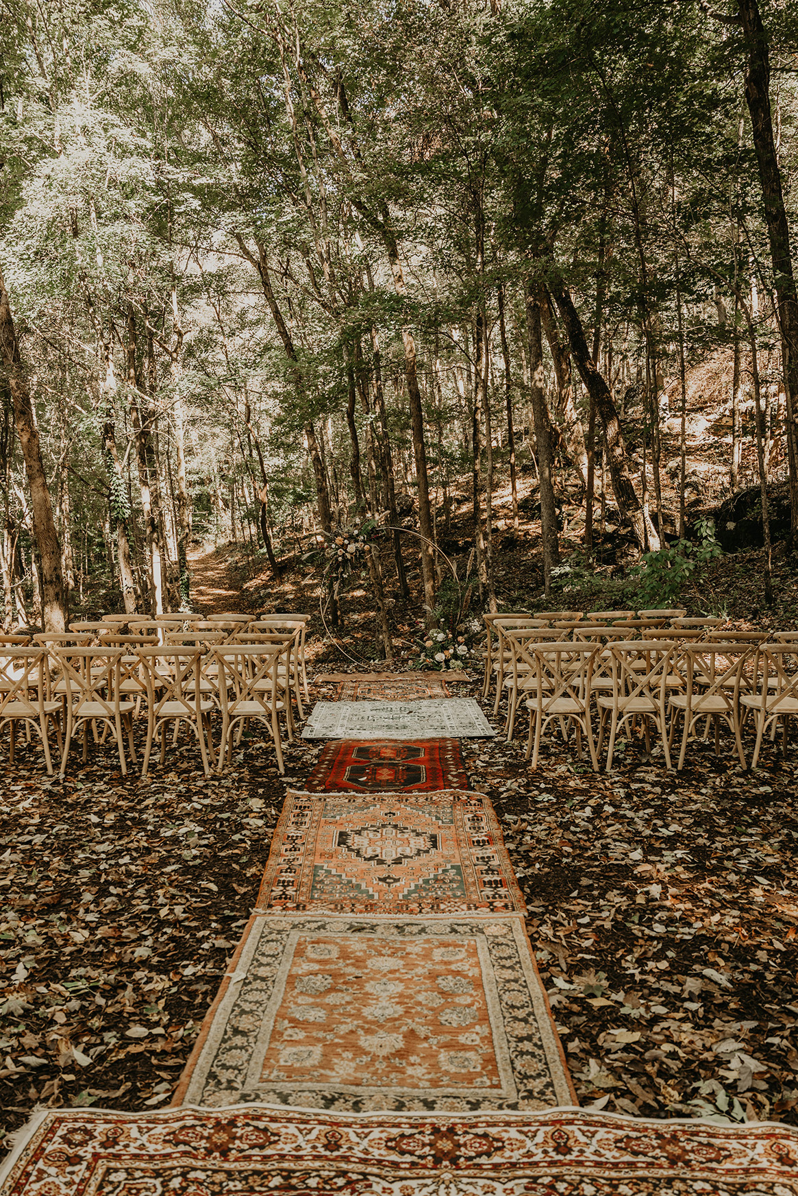Vintage rugs for wedding ceremony